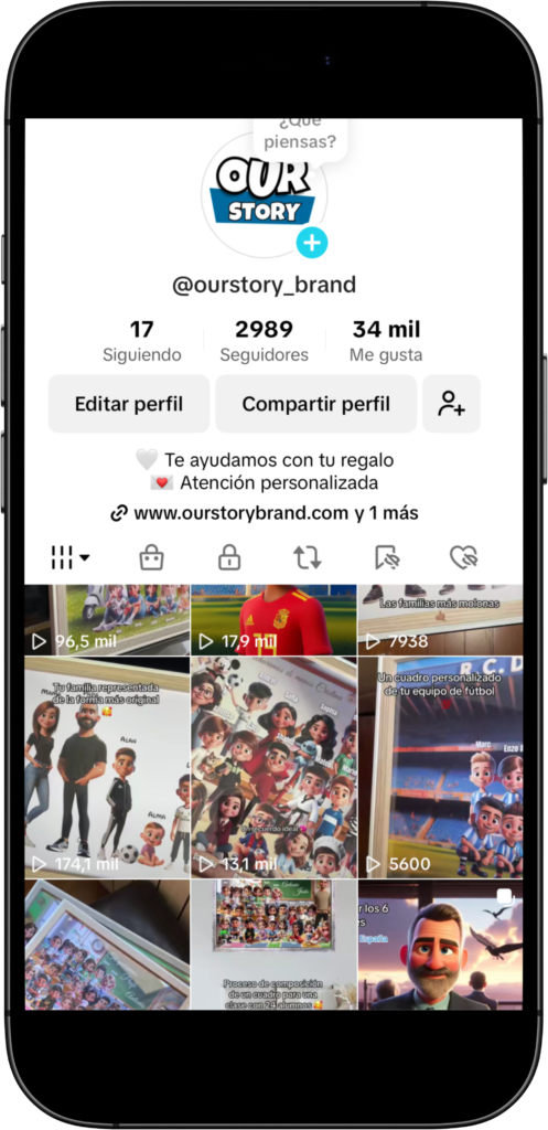Estrategia de redes sociales para Our Story, creando videos virales para aumentar el alcance y engagement.